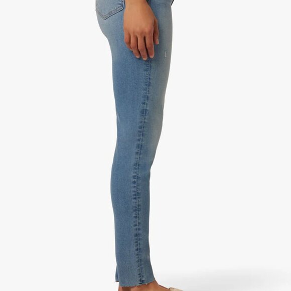 Joe’s Jeans High Rise Skinny Ankle Wheaton Raw Hem Blue Denim Women's Size 27 - Picture 2 of 14